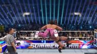 One of the best finishers in WWE 2K24 (Image via 2K Games || YouTube/Bestintheworld)